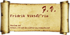 Fridrik Viktória névjegykártya