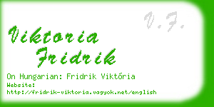 viktoria fridrik business card